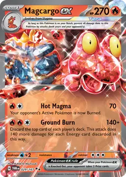 Magcargo ex — Twilight Masquerade #029