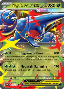 Mega Heracross ex — Phantasmal Flames #004
