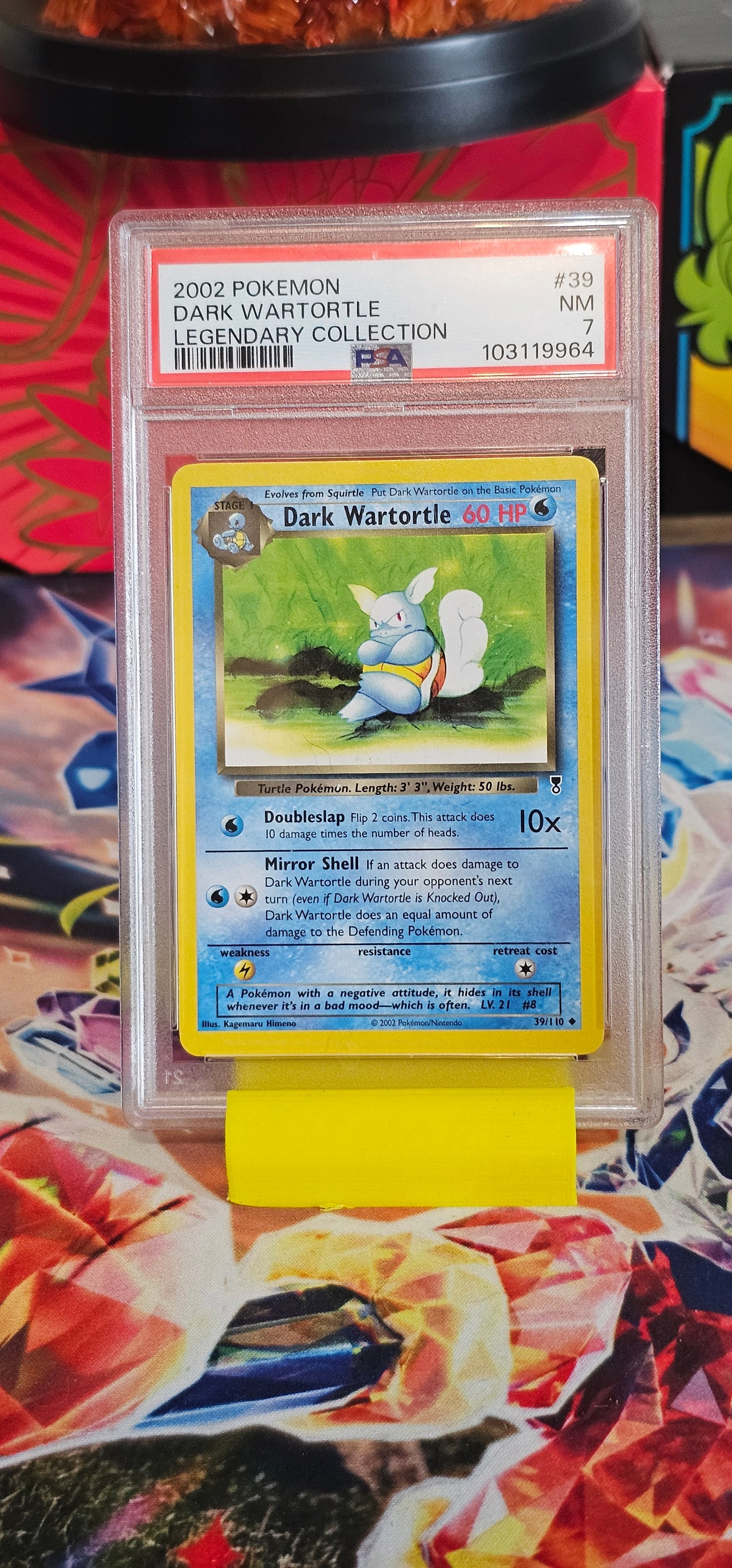 English Slab - Dark Wartortle - 39/110 - Legendary Collection - PSA 7